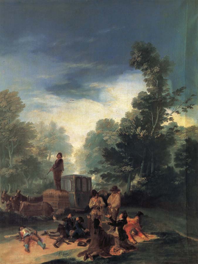 Francisco Goya Highwaymen attacking a  Coach